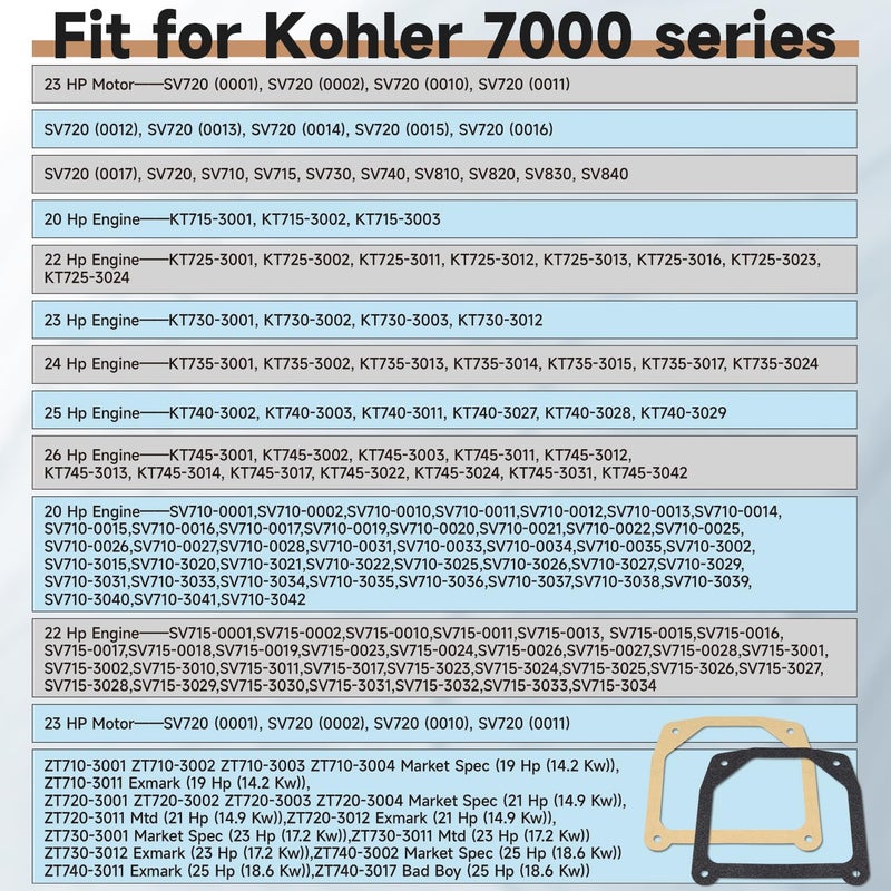 Awesir Valve Cover Gaskets Compatible with Kohler 7000 for The 7000 Model Engines with Stamped Steel Valve Covers, 2 PCS - Image 3